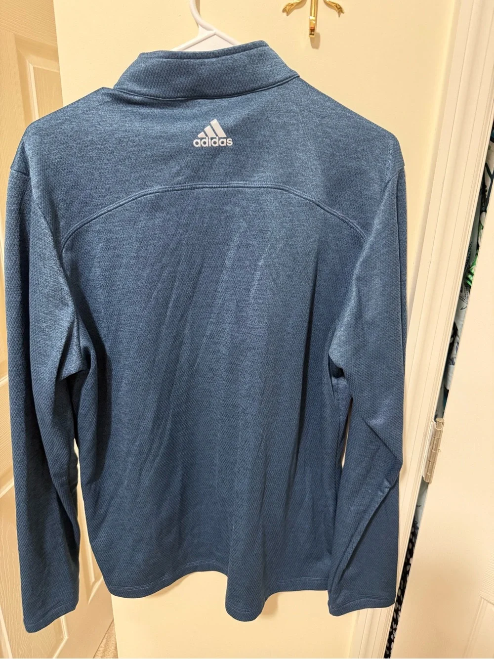 adidas Pinehurst Teal Blue Quarter-Zip Pullover